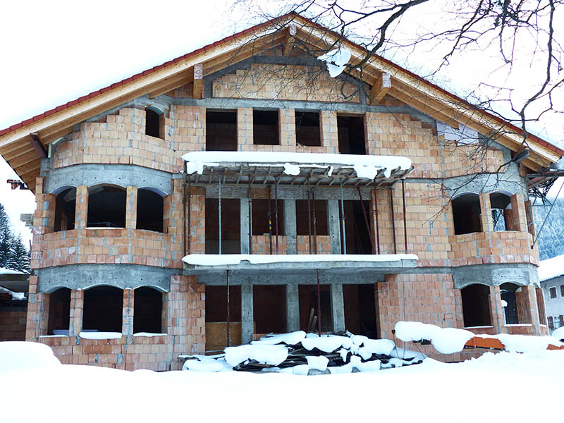 budowanie domu zimą