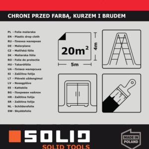 SOLID - folia przeźroczysta 450g 4x5m /5073 /