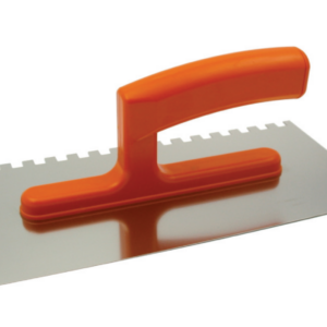 SOLID – stainless steel trowel 130×270, 15 mm teeth /6026/