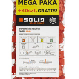 SOLID – tile leveling system – clip 400 + 40 pcs 1 mm /6470/
